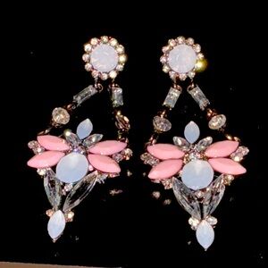Y2K Pink and Blue Crystal Earrings